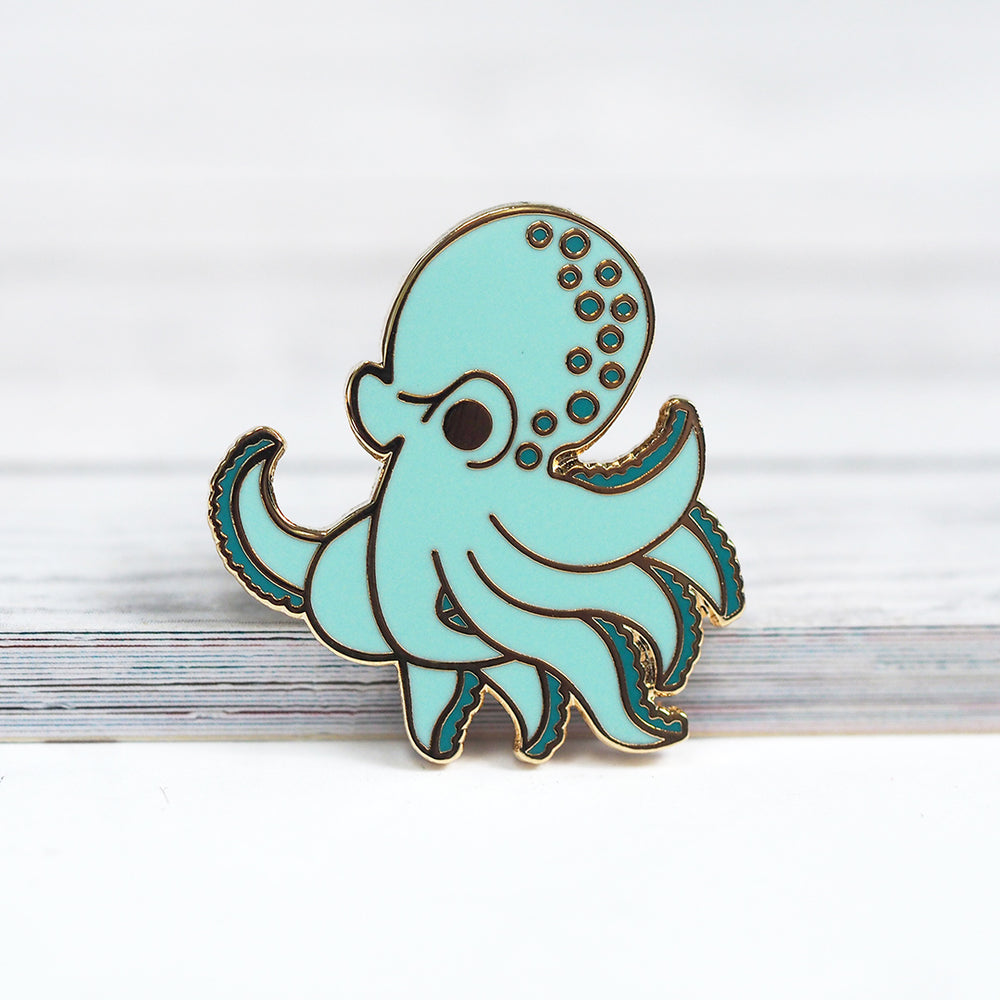 Blue Octopus - Metal Enameled Pin