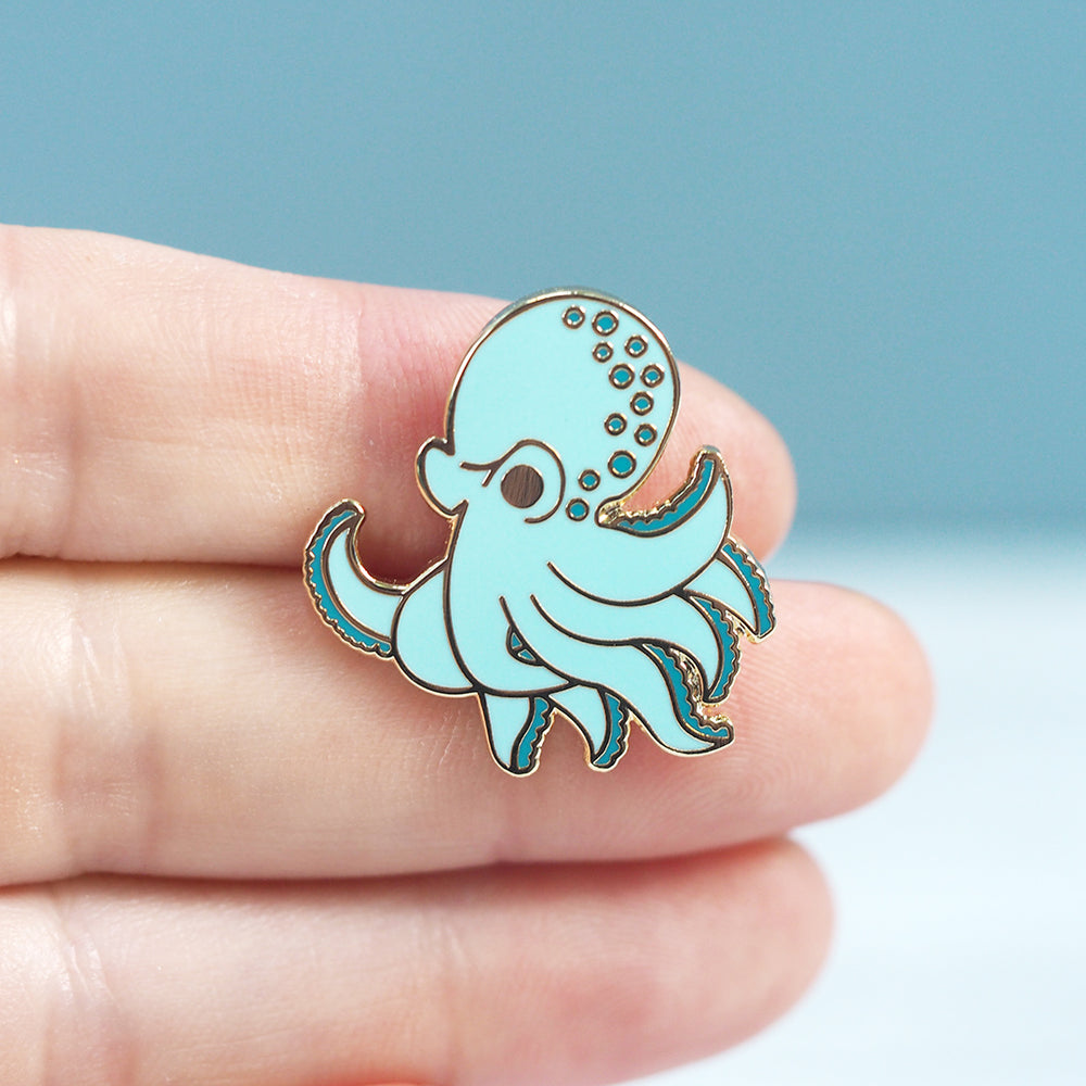 Blue Octopus - Metal Enameled Pin