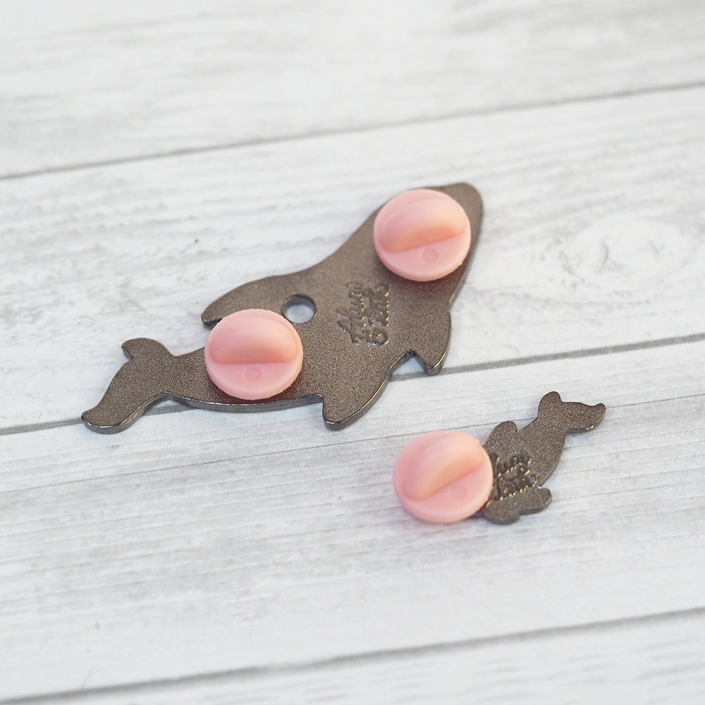 Starry Orca Mother and Calf - Metal Enameled Pin Set