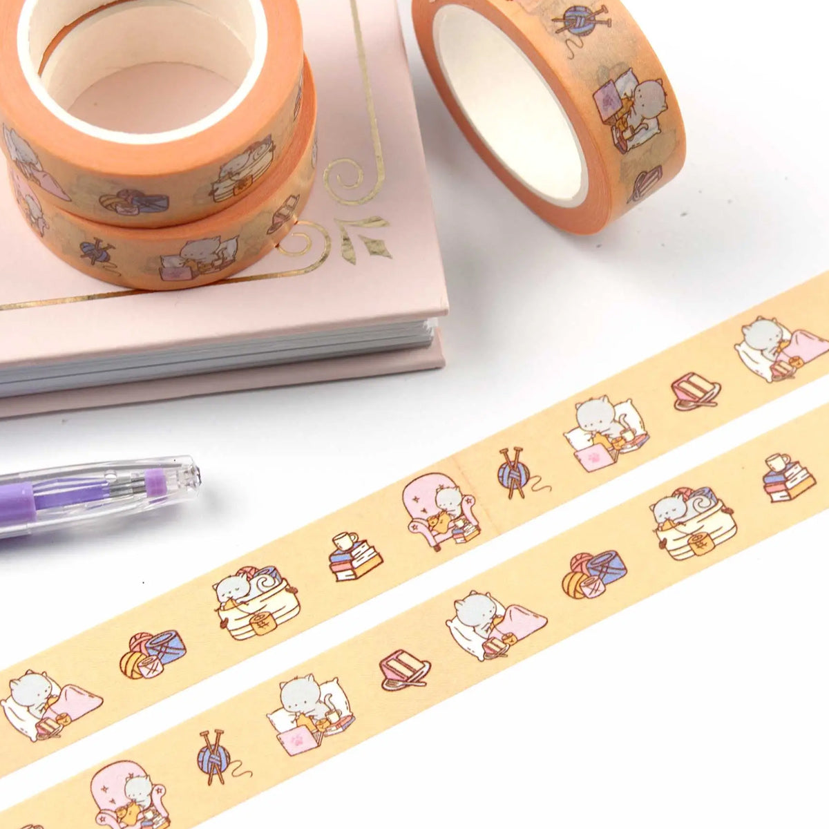 Washi Tape Knitflix Knitting Cat Shana Logic