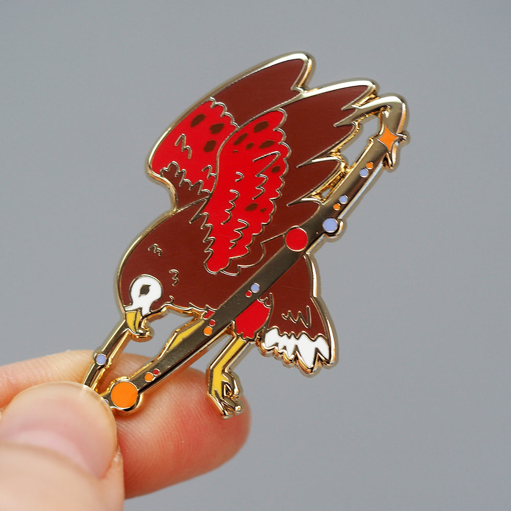 Cosmic Hawk - Metal Enameled Pin
