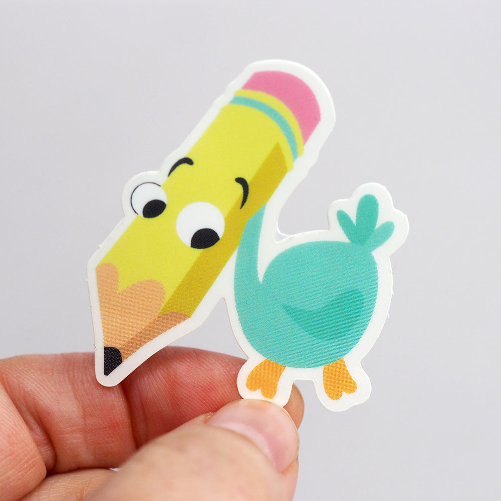 Pencil Bird - Vinyl Sticker