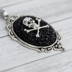 Skull and Crossbones Cameo Necklace