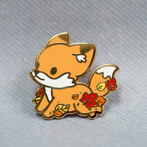 Fall Fox - Metal Enameled Pin