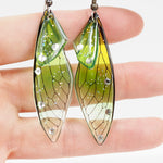 Fairy Wings Earrings - Green
