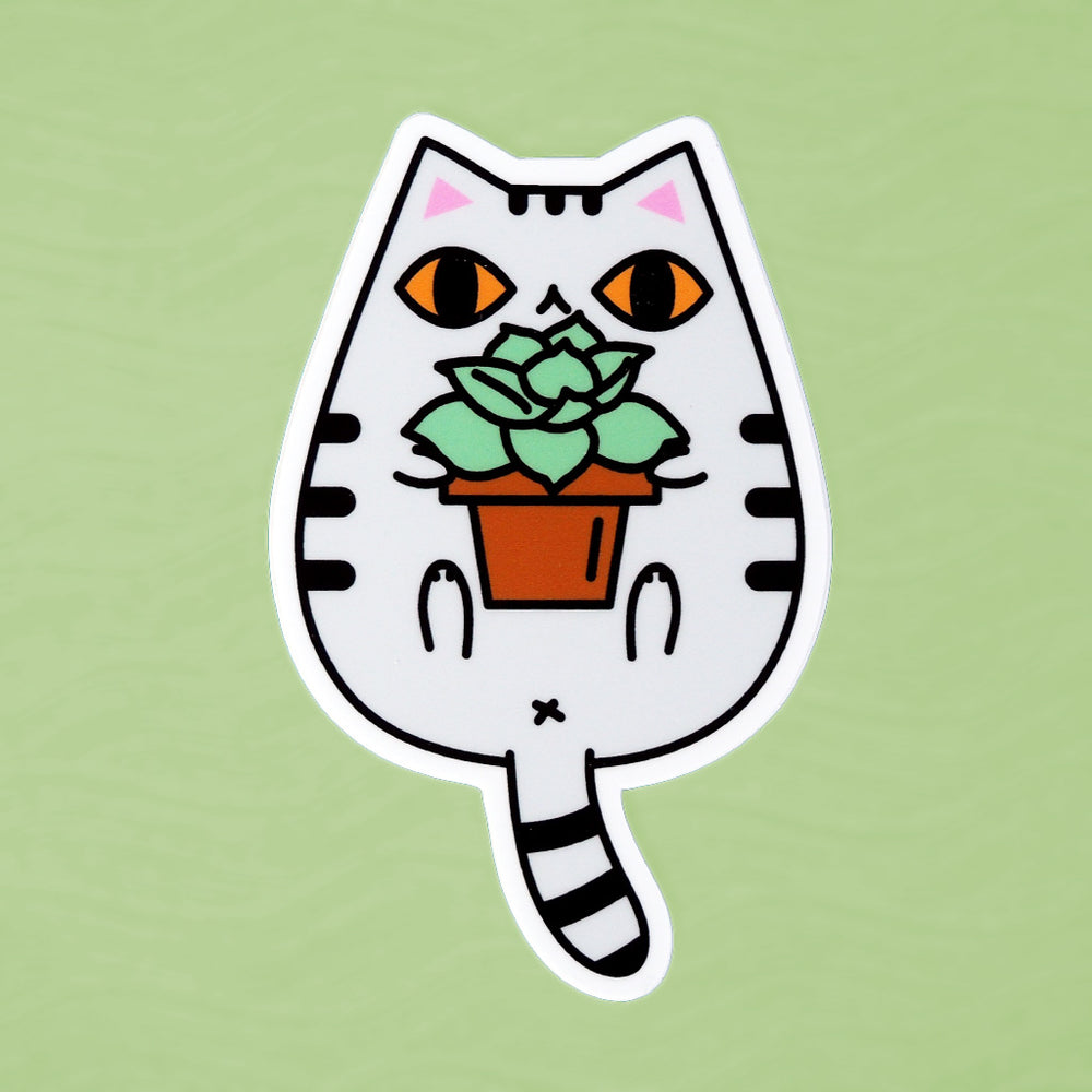 Succulent Cat - Vinyl Sticker