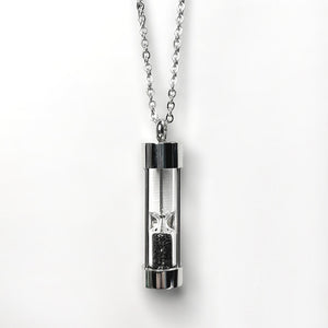Iceland Black Sands of Time Hourglass Necklace