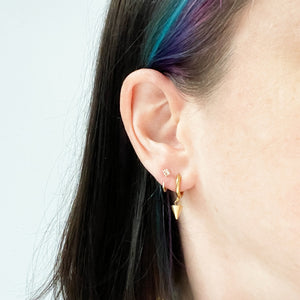 Spike Hoop Earrings - Gold Or Silver