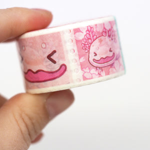 Stamp Washi Tape - Cherry Blossom Axolotl