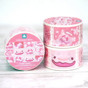 Stamp Washi Tape - Cherry Blossom Axolotl