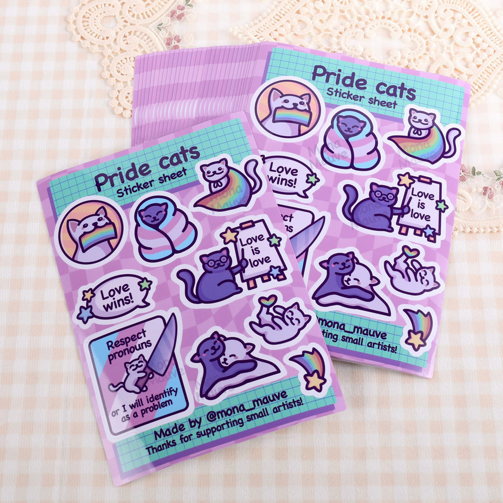 Pride Cats Sticker Sheet – Shana Logic