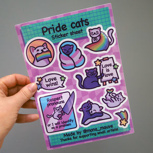 Pride Cats Sticker Sheet