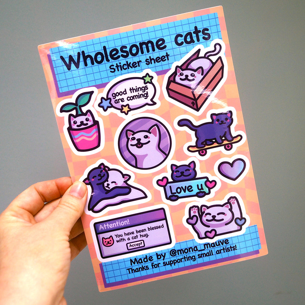 Wholesome Cats Sticker Sheet