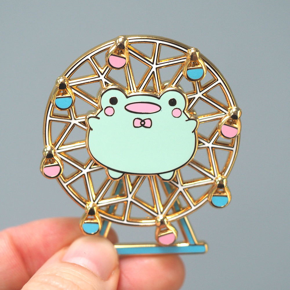 Ferris Wheel Frog - Spinning Metal Enamel Pin