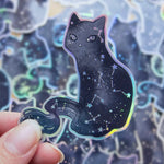 Holographic Vinyl Sticker - Starry Cat