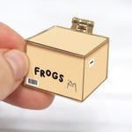 Frog In A Box - Moving Metal Enamel Pin