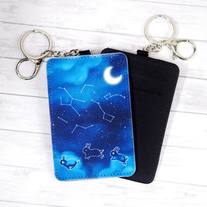 Constellation Bunnies - Card Holder Keychain