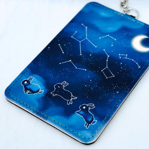 Constellation Bunnies - Card Holder Keychain