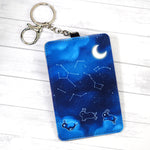 Constellation Bunnies - Card Holder Keychain