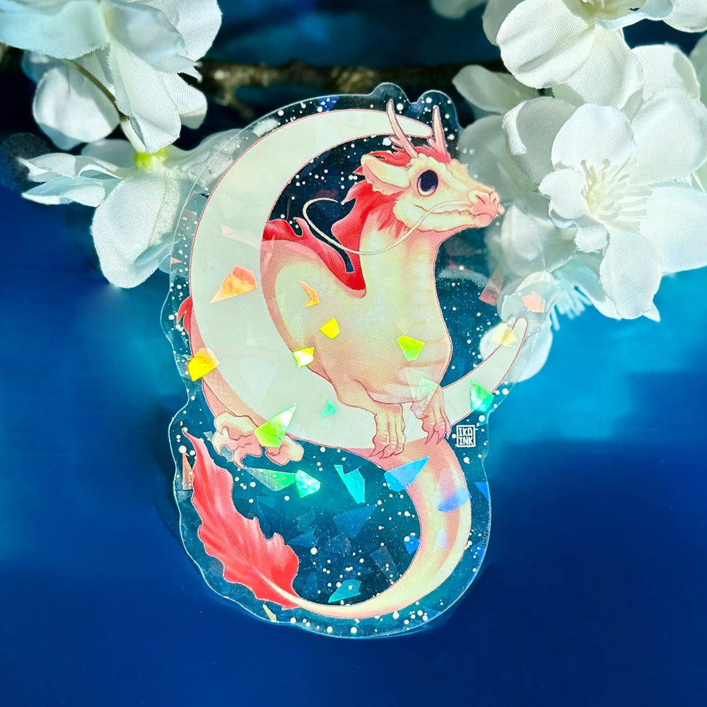 Lunar Dragon - Sparkle Holographic Vinyl Sticker