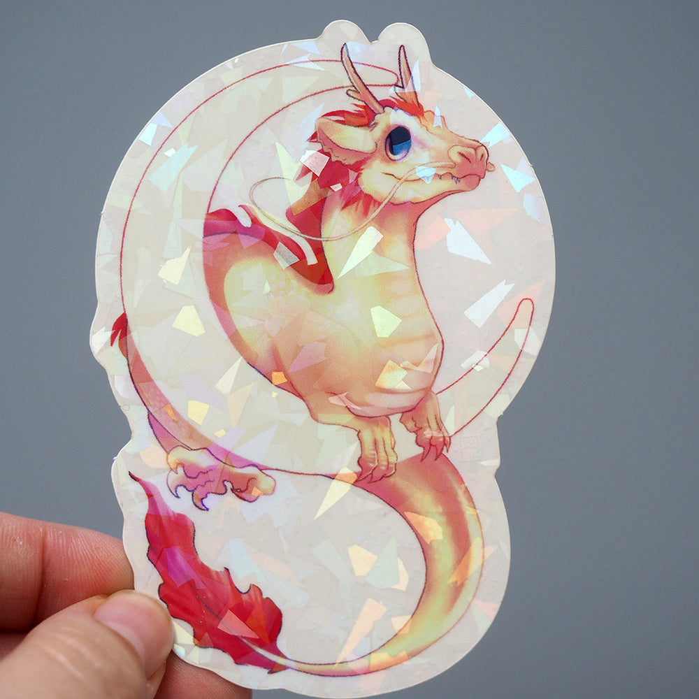 Lunar Dragon - Sparkle Holographic Vinyl Sticker