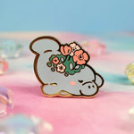 Garden Manatee- Metal Enamel Pin