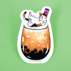 Vinyl Sticker - Bubble Tea Cat