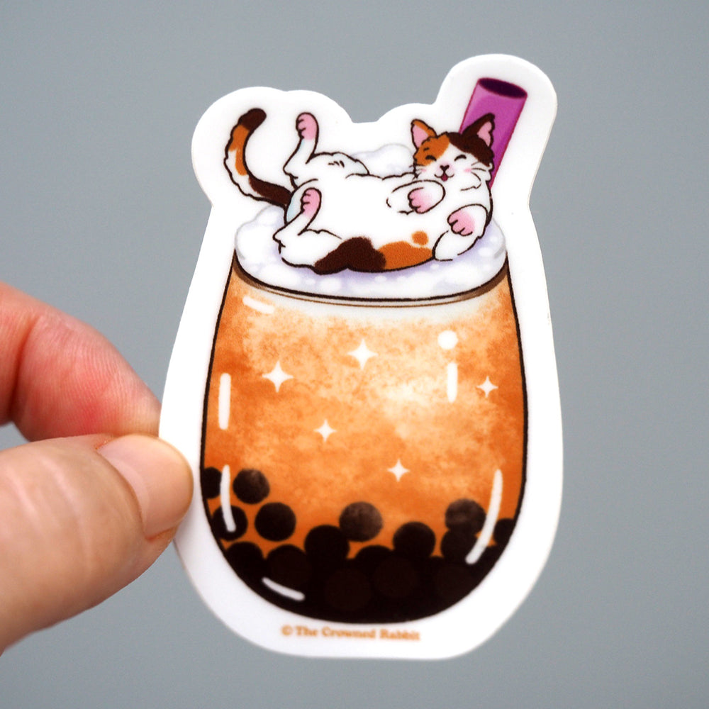 Vinyl Sticker - Bubble Tea Cat