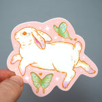 Vinyl Sticker - Lunar Moth Rabbit