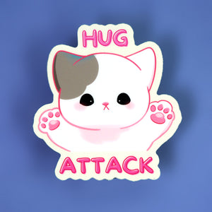 Hug Attack Cat - Vinyl Sticker