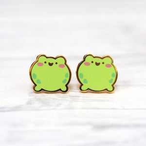 Round Frogs Stud Earrings