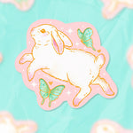 Vinyl Sticker - Lunar Moth Rabbit