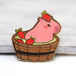 Bathtime Capybara - Metal Enamel Pin