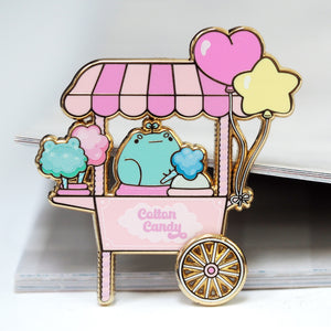 Cotton Candy Frog - Spinning Metal Enamel Pin