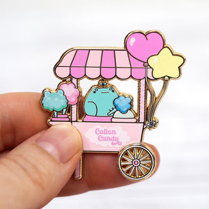 Cotton Candy Frog - Spinning Metal Enamel Pin