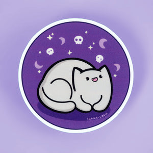 Spooky Night Cat - Vinyl Sticker