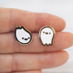 Spooks and Boo-Boo Mini Ghost - Metal Enamel Pin Set