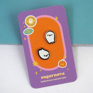 Spooks and Boo-Boo Mini Ghost - Metal Enamel Pin Set