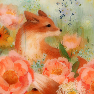 Fine Art Wooden Plaque - Limited Edition Spring Fox