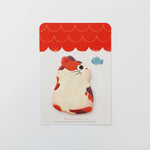 Calico Cat with Fish Sticky Notepad