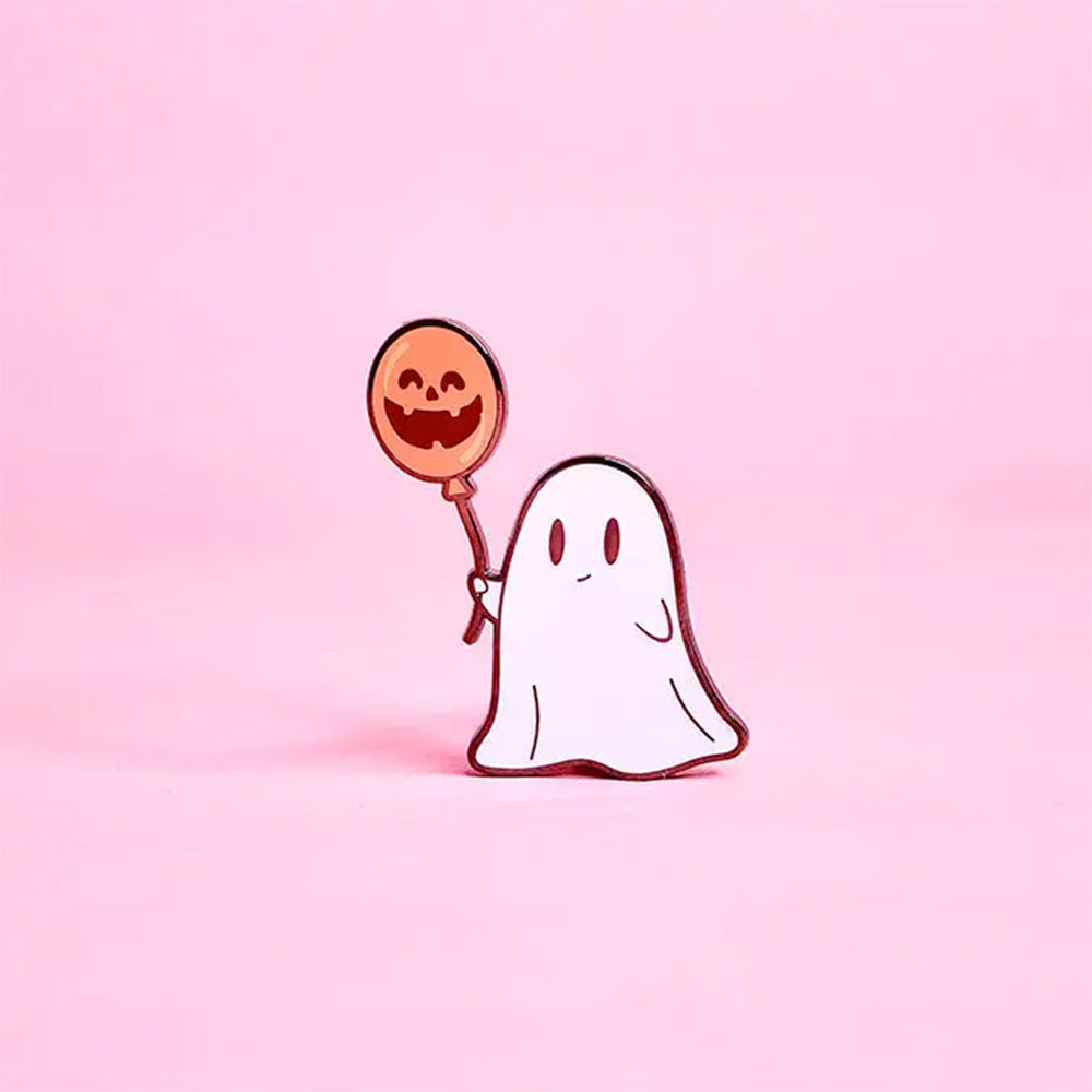 Balloon Ghost - Glow-In-The-Dark Metal Enamel