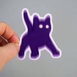 Cat Meme Vinyl Sticker - Spooked Cat