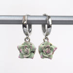 Handmade Succulents - Huggie Hoop Earrings