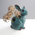 One-of-a-kind Ceramic Rabbit Sculpture - Planter / Vase