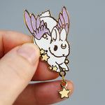 Star Chaser Bowing Bunny - Metal Enamel Pin