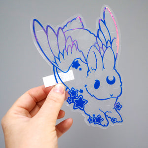 Star Chaser Bunny - Rainbow Suncatcher Sticker