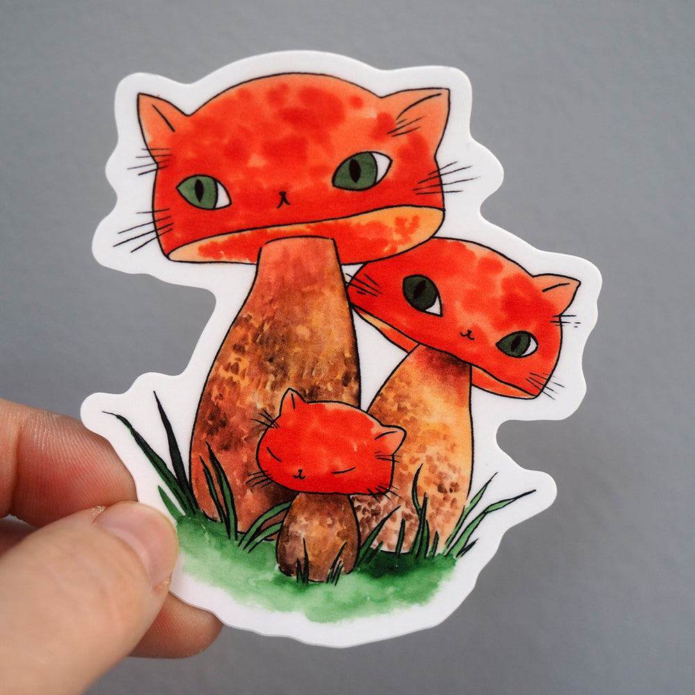 Meowshrooms - Mushroom Cats Vinyl Sticker