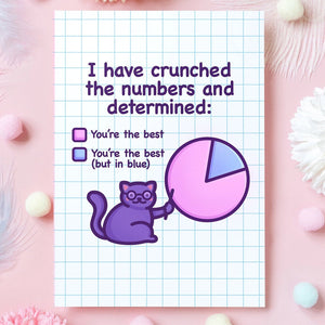 I Have Crunched the Numbers - Cute Cat Card