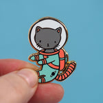 Space Cat - Metal Enamel Pin