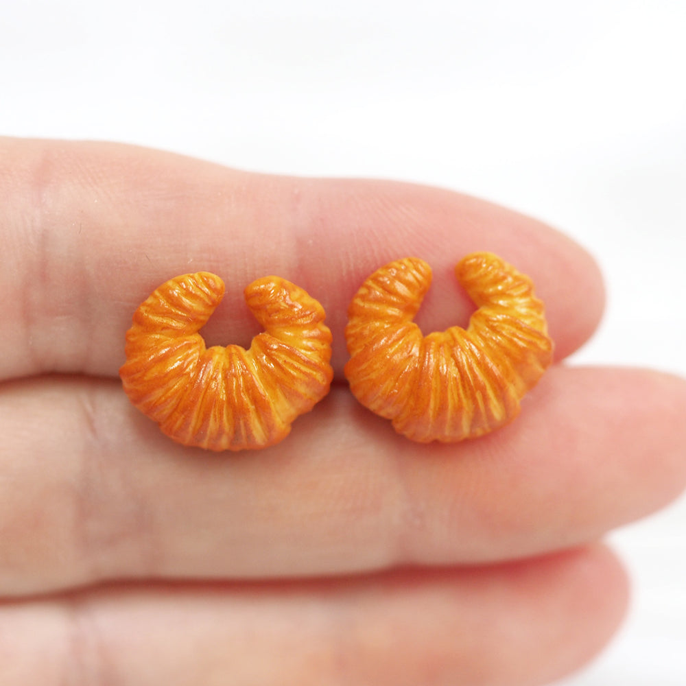 Miniature Croissant Stud Earrings